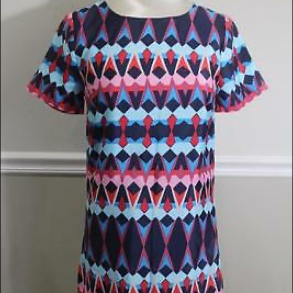 J.Crew Factory Printed Shift Geometric Dress